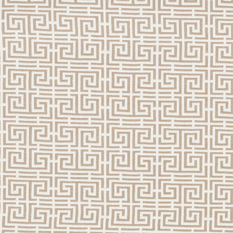 Schumacher Chinois Fret Natural/Ivory Fabric