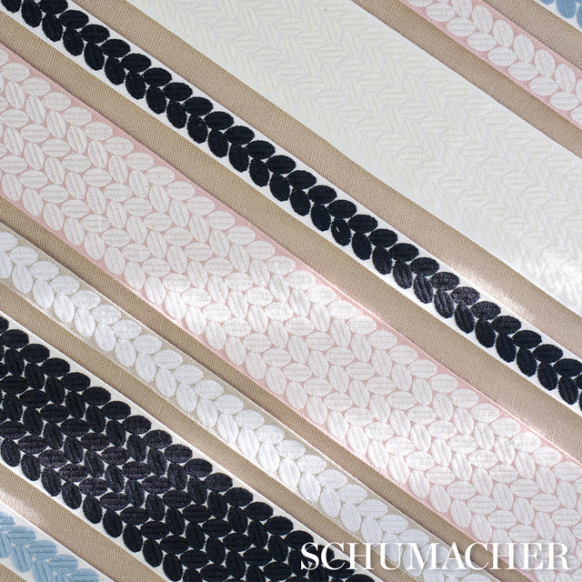 Schumacher 70650 BERKELEY TAPE WIDE in IVORY Trim - HAPPY TO