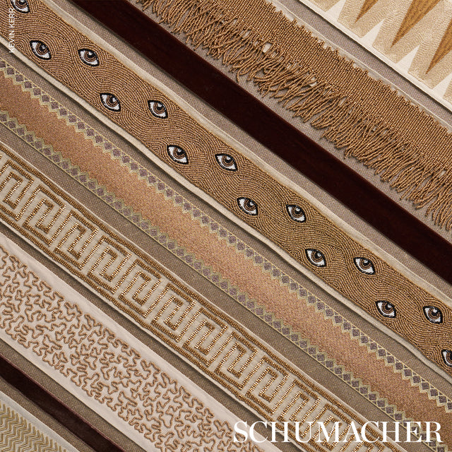 Schumacher 70680 HAYWORTH TAPE in PALE GOLD Trim - COUTURE T