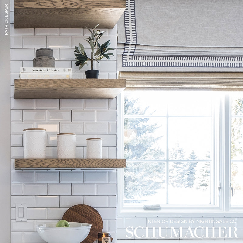 Schumacher 70745 CASTILLE TAPE in GREY Trim - STATEMENT TAPE