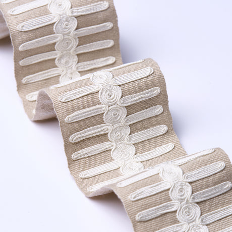 Schumacher 70747 CASTILLE TAPE in NATURAL Trim - PERENNIAL F