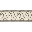 Schumacher 70750 GREEK WAVES TRIM in BLACK ON IVORY Trim - M