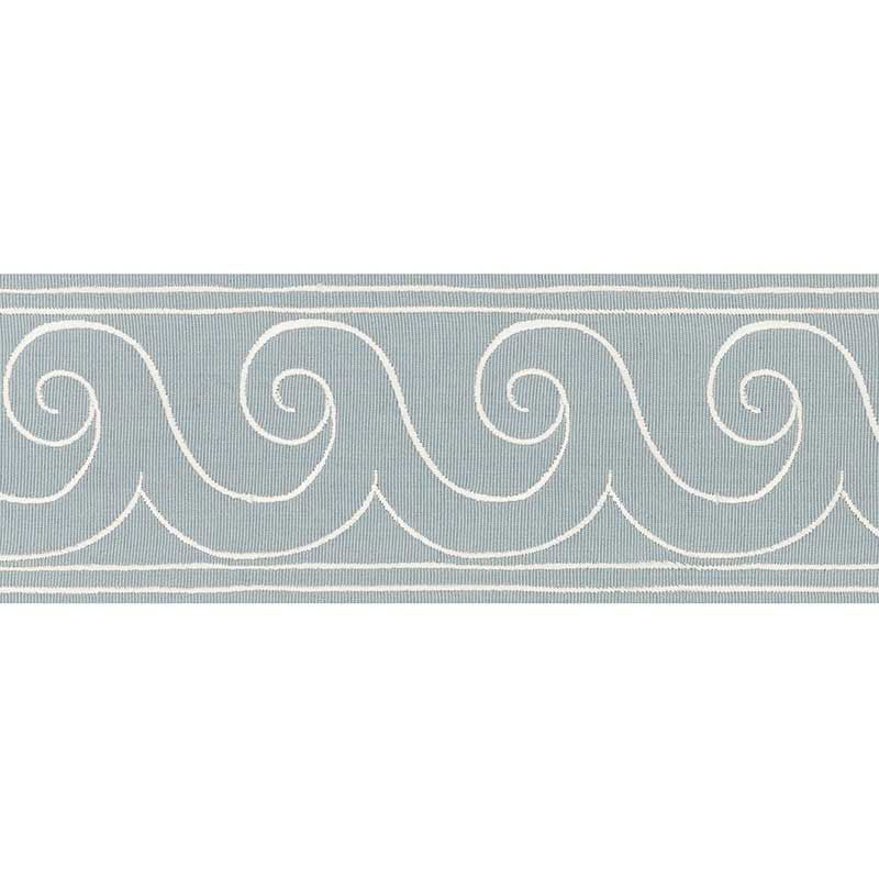 Schumacher 70751 GREEK WAVES TRIM in SKY Trim - MILES REDD
