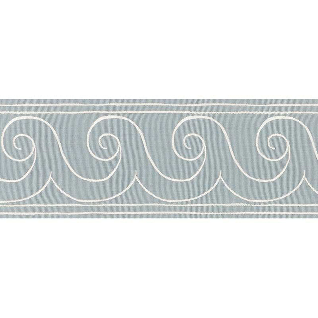 Schumacher 70751 GREEK WAVES TRIM in SKY Trim - MILES REDD