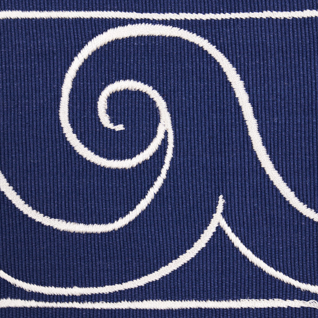 Schumacher 70753 GREEK WAVES TRIM in WHITE ON NAVY Trim - MI