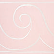 Schumacher 70755 GREEK WAVES TRIM in WHITE ON BLUSH Trim - M