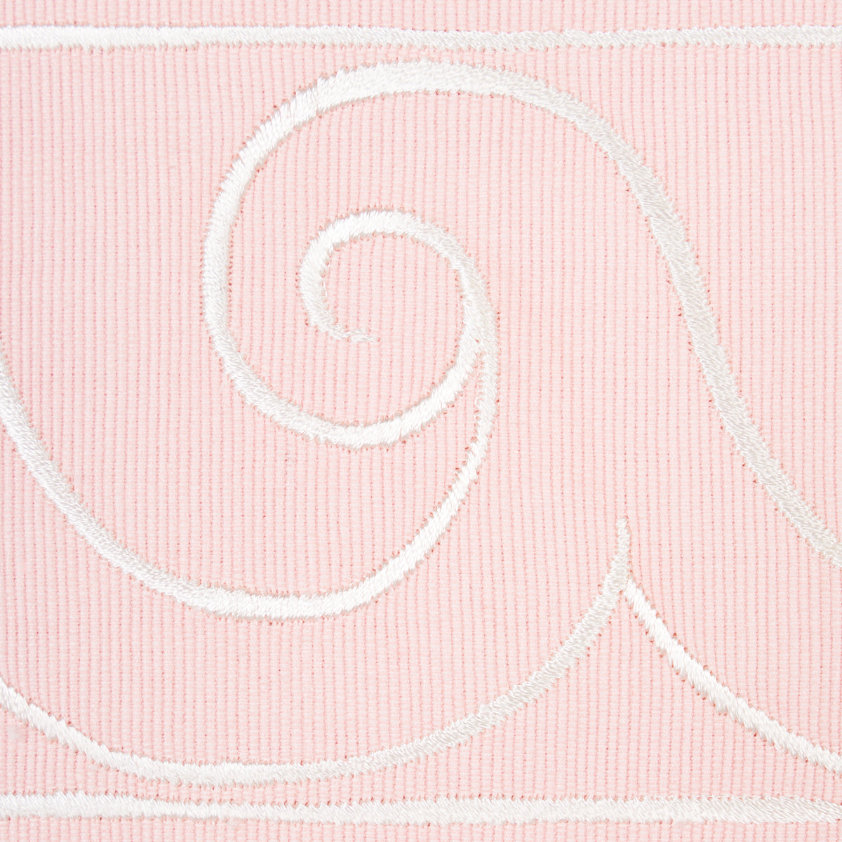 Schumacher 70755 GREEK WAVES TRIM in WHITE ON BLUSH Trim - M