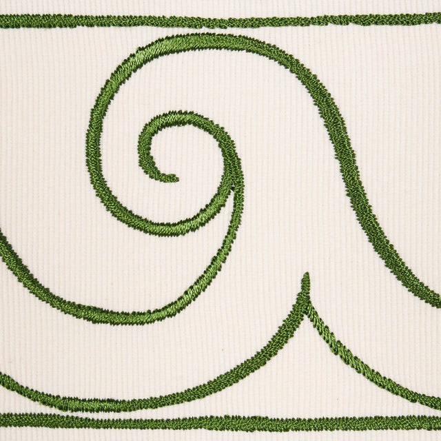 Schumacher 70756 GREEK WAVES TRIM in GREEN ON IVORY Trim - M