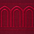 Schumacher 70769 ARCHES EMBROIDERED TAPE MEDIUM in RED Trim 