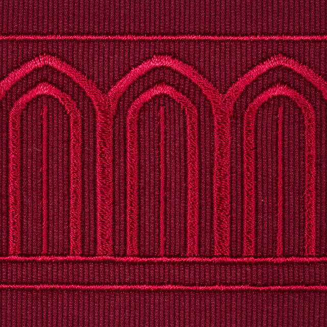 Schumacher 70769 ARCHES EMBROIDERED TAPE MEDIUM in RED Trim 