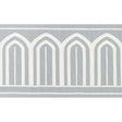 Schumacher 70773 ARCHES EMBROIDERED TAPE WIDE in SKY Trim - 