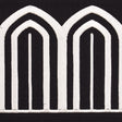 Schumacher 70777 ARCHES EMBROIDERED TAPE WIDE in WHITE ON BL