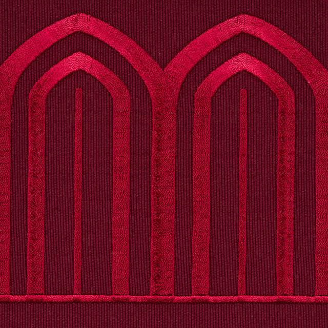 Schumacher 70778 ARCHES EMBROIDERED TAPE WIDE in RED Trim - 