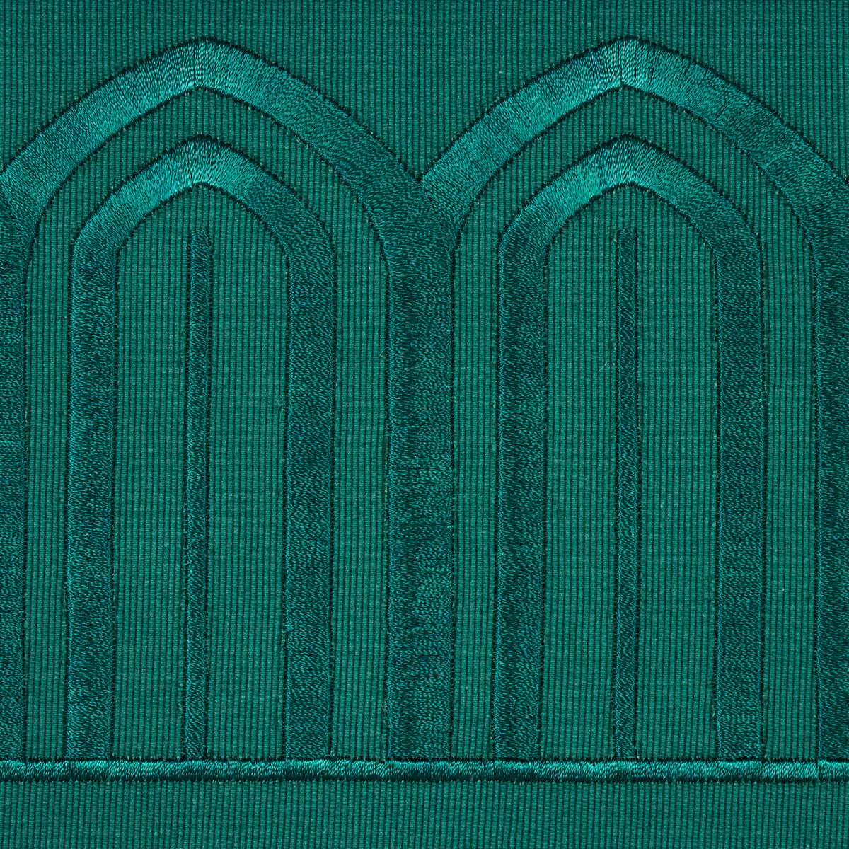 Schumacher 70779 ARCHES EMBROIDERED TAPE WIDE in EMERALD Tri