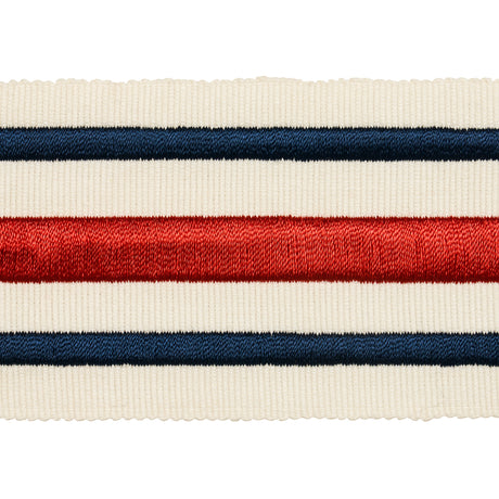Schumacher 70782 MILITARY STRIPE  TAPE in RED & NAVY Trim - 