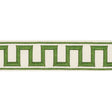 Schumacher 70795 GREEK KEY EMBROIDERED TAPE in GREEN Trim - 