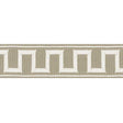 Schumacher 70796 GREEK KEY EMBROIDERED TAPE in TAUPE Trim - 