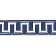 Schumacher 70797 GREEK KEY EMBROIDERED TAPE in MARINE Trim -