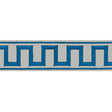 Schumacher 70799 GREEK KEY EMBROIDERED TAPE in PEACOCK & MIN