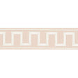 Schumacher 70800 GREEK KEY EMBROIDERED TAPE in BLUSH Trim - 