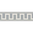 Schumacher 70801 GREEK KEY EMBROIDERED TAPE in SKY Trim - MI