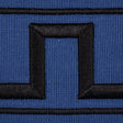 Schumacher 70803 GREEK KEY EMBROIDERED TAPE in BLACK ON NAVY