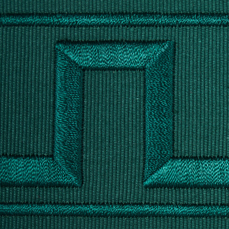 Schumacher 70804 GREEK KEY EMBROIDERED TAPE in EMERALD Trim 