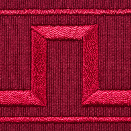 Schumacher 70805 GREEK KEY EMBROIDERED TAPE in BURGUNDY Trim