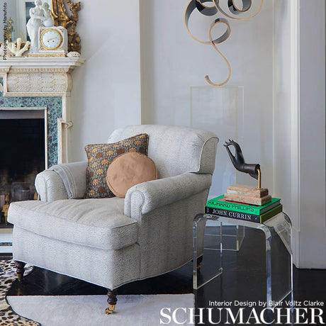 Schumacher Mini Leopard Natural Fabric - Eade's Wallpaper