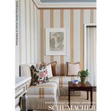 Schumacher Brentwood Stripe Cobalt Fabric
