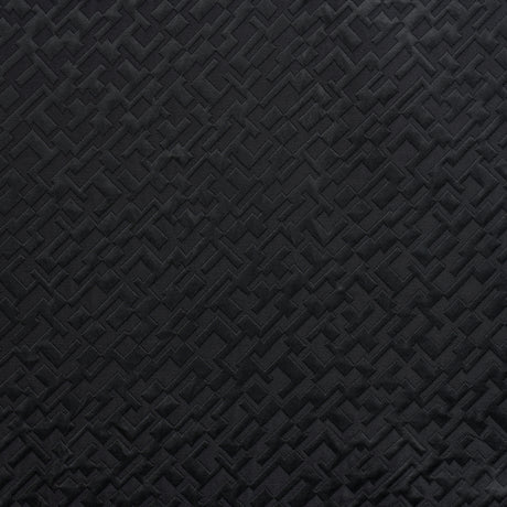Schumacher 71190 SALON MATELASSÃ‰ SATIN in EBONY Fabric - NE