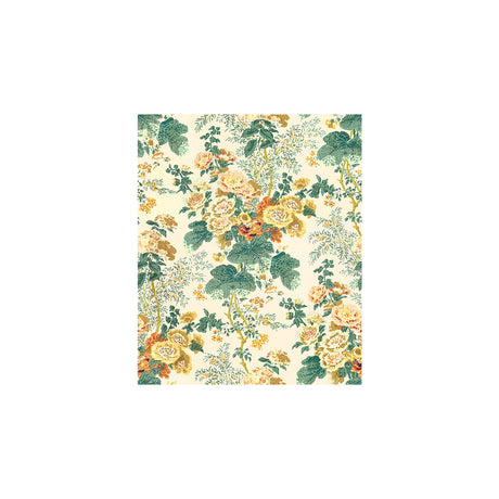 LEE JOFA 7126.LJ.0 HOLLYHOCK HDB YELLOW Fabric - Eade's Wallpaper
