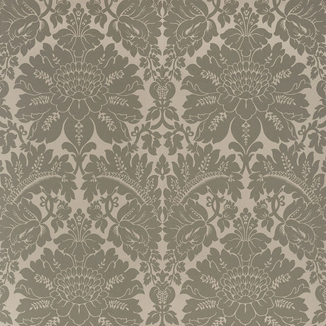 Schumacher 71283 MAGGIORE DAMASCO in MOONSTONE Fabric - DAMA