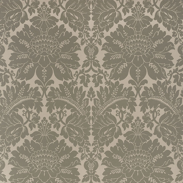 Schumacher 71283 MAGGIORE DAMASCO in MOONSTONE Fabric - DAMA