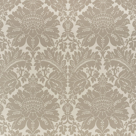 Schumacher 71284 MAGGIORE DAMASCO in ALABASTER Fabric - DAMA