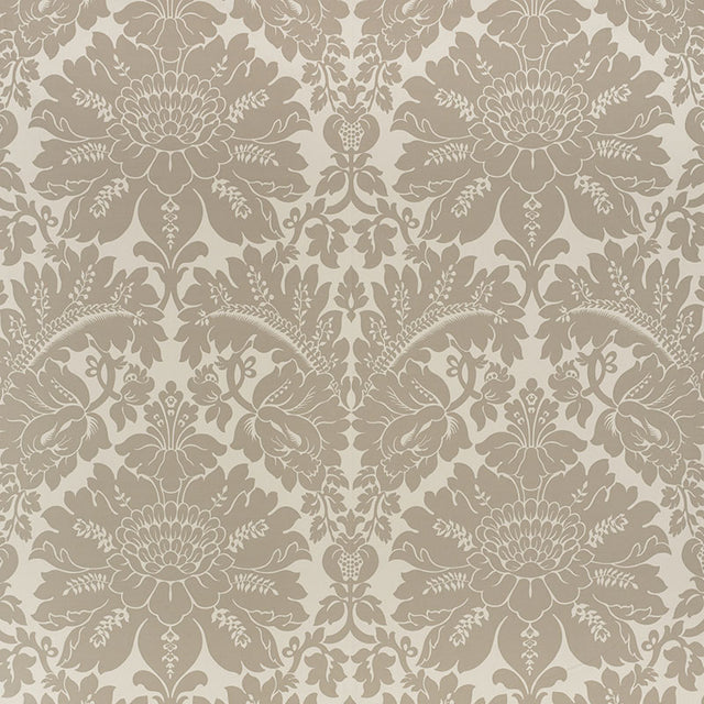 Schumacher 71284 MAGGIORE DAMASCO in ALABASTER Fabric - DAMA
