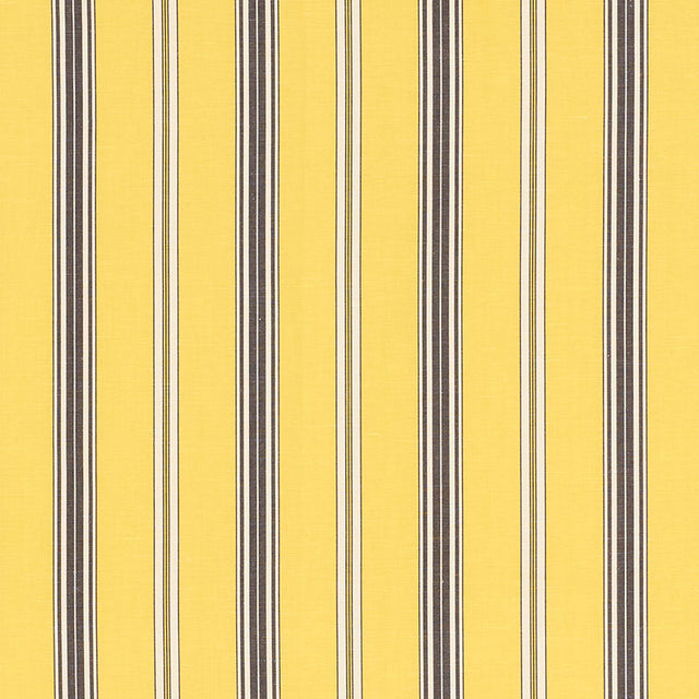 Schumacher 71294 COCO STRIPE in YELLOW Fabric - ESSENTIALS: 