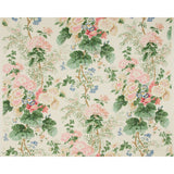 LEE JOFA 7129.LJ.0 HOLLYHOCK HDB WHITE/CORAL Fabric - Eade's Wallpaper