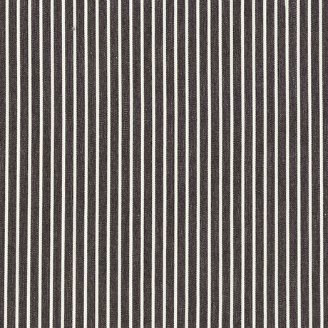 Schumacher 71300 EDIE STRIPE in BLACK Fabric - ESSENTIALS: C