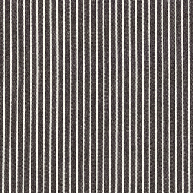 Schumacher 71300 EDIE STRIPE in BLACK Fabric - ESSENTIALS: C