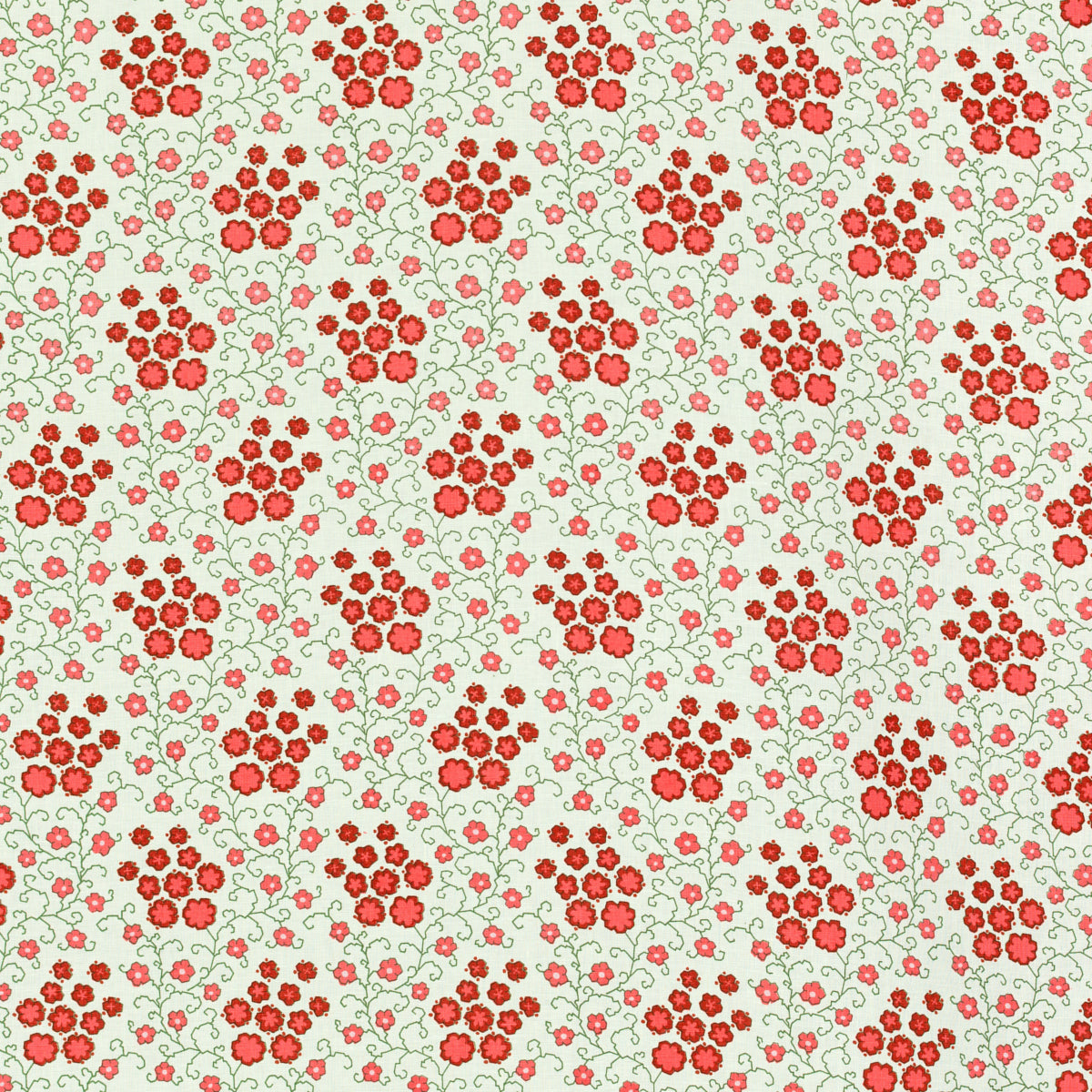 Schumacher 713V40 ZELDA in CARMINE Fabric - RAOUL TEXTILES