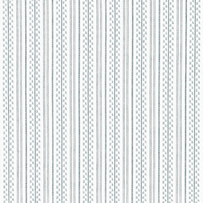 Schumacher 71410 JACK STRIPE in SKY Fabric - ESSENTIALS: STR