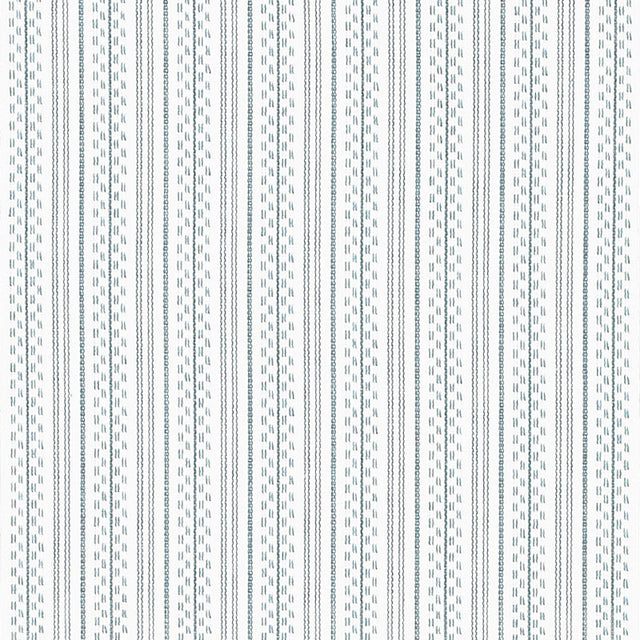 Schumacher 71410 JACK STRIPE in SKY Fabric - ESSENTIALS: STR