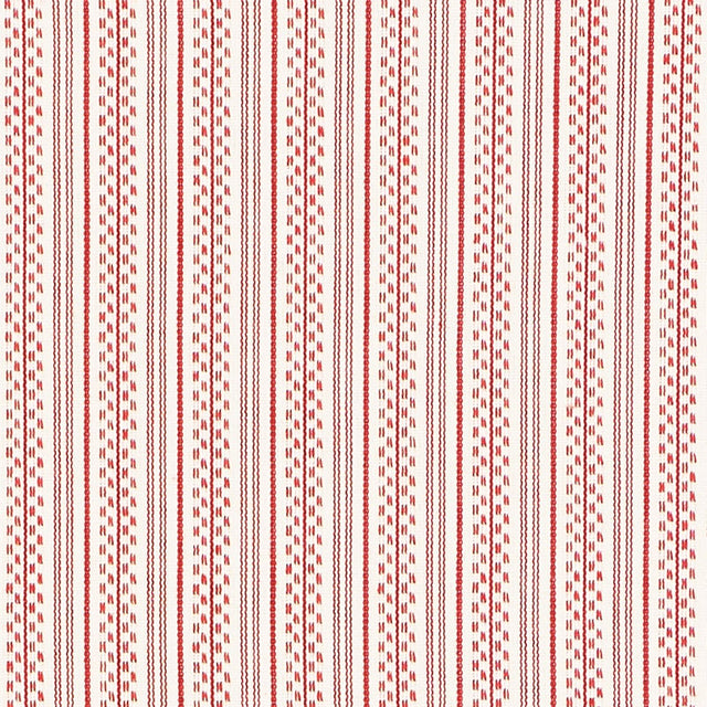 Schumacher 71415 JACK STRIPE in RED Fabric - ESSENTIALS: STR