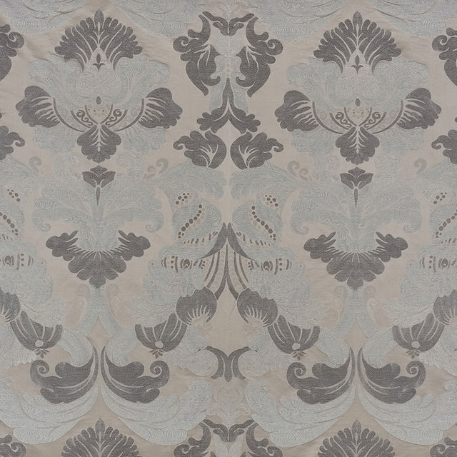 Schumacher 71470 MOLVENO DAMASCO in PEWTER Fabric - DAMASCO