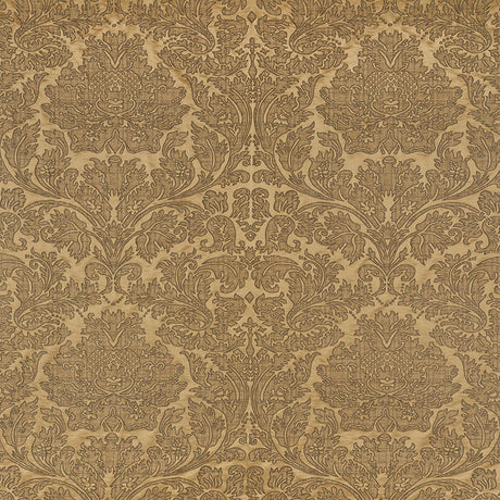 Schumacher 71482 Belice Damasco in Antique Gold Old Bad! Fab