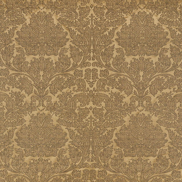 Schumacher 71482 Belice Damasco in Antique Gold Old Bad! Fab