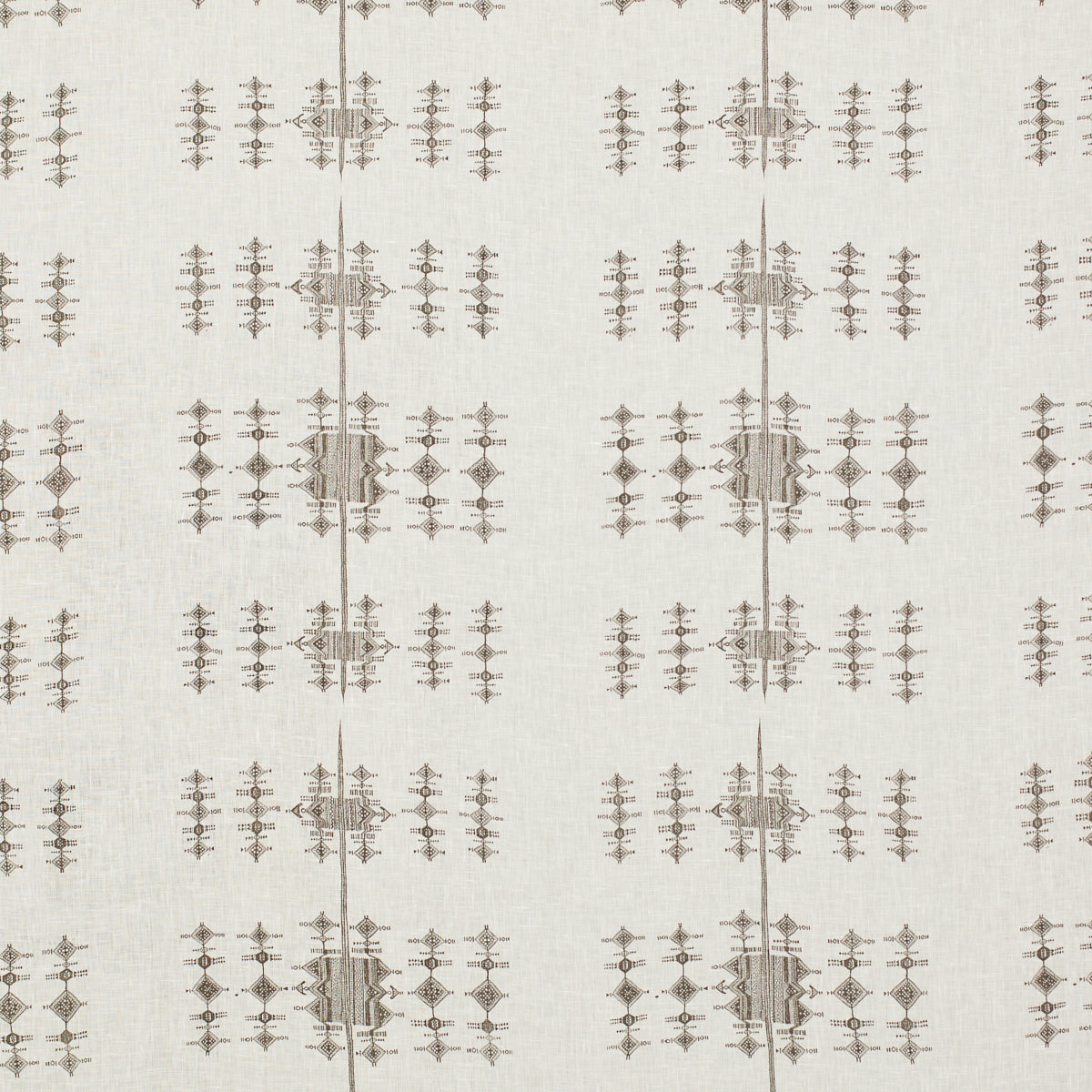 Schumacher 717H91 FULANI in EBONY Fabric - RAOUL TEXTILES