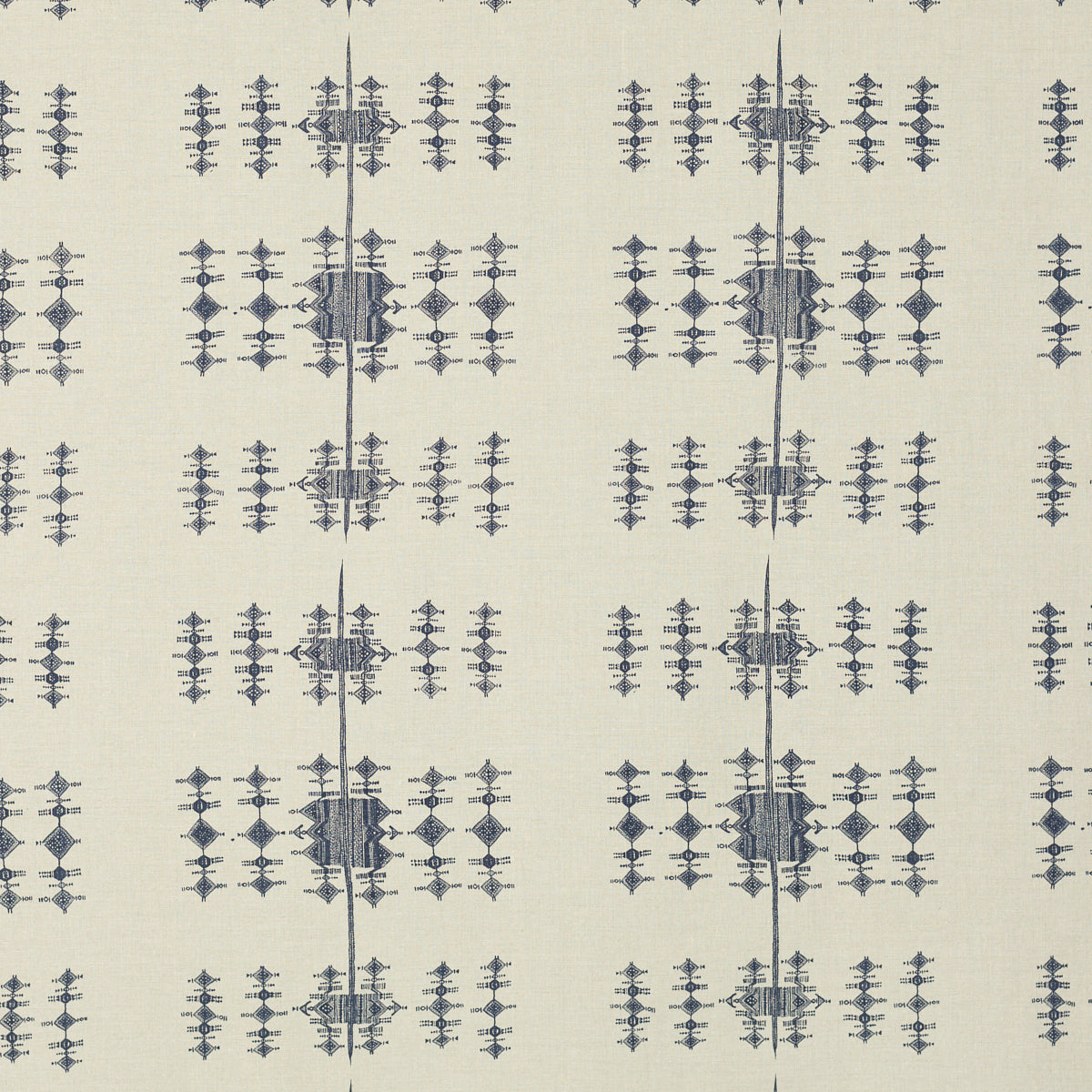 Schumacher 717N59 FULANI in INDIGO Fabric - RAOUL TEXTILES