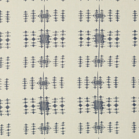 Schumacher 717N59 FULANI in INDIGO Fabric - RAOUL TEXTILES